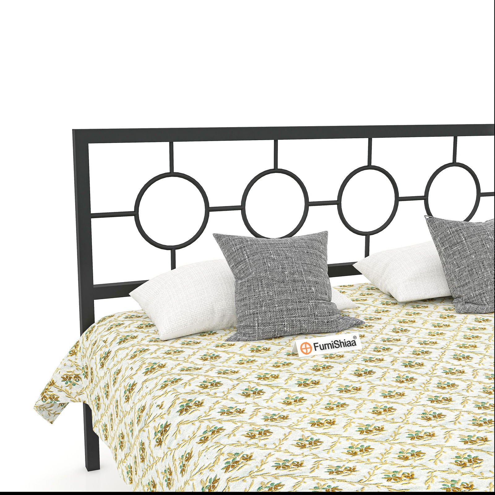 MetalCraft Durable Design Minimal Iron Bed - Furnishiaa -  -